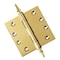 Embassy 4 x 4 Solid Brass Ball Bearing Hinge, Polished Brass Finish Steeple Tips 4040BBUS3S-1 - alternate 1